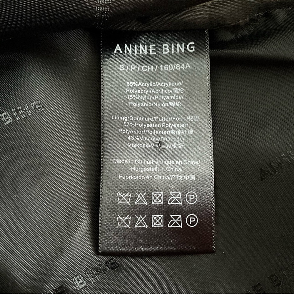 Anine Bing Anitta Jacket Black Tweed Jacket with Gold Buttons - Picture 16 of 16